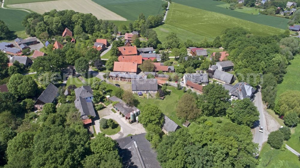 Schreyahn from above - Village view in Schreyahn in the state Lower Saxony, Germany