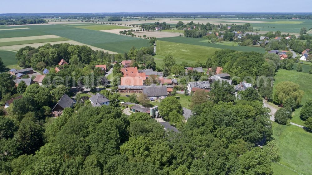 Schreyahn from the bird's eye view: Village view in Schreyahn in the state Lower Saxony, Germany