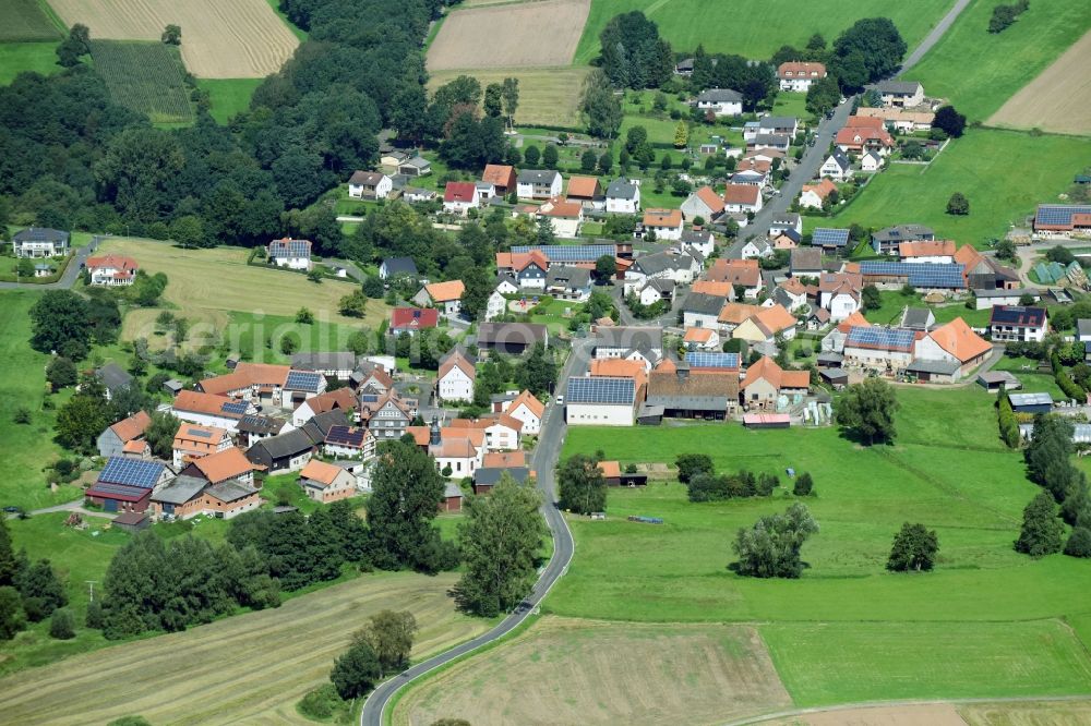 Schwabenrod from the bird's eye view: Village view in Schwabenrod in the state Hesse, Germany