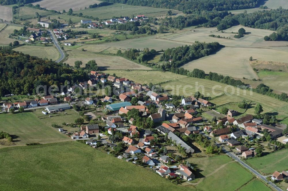 Schwanefeld from the bird's eye view: Village view of Schwanefeld in the state Saxony-Anhalt