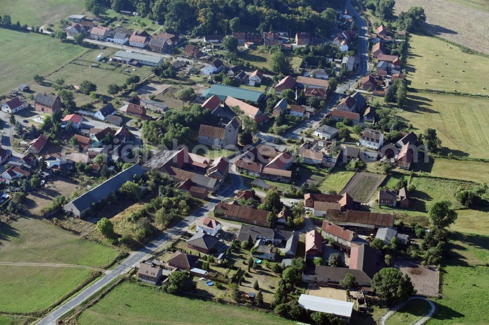 Schwanefeld from above - Village view of Schwanefeld in the state Saxony-Anhalt