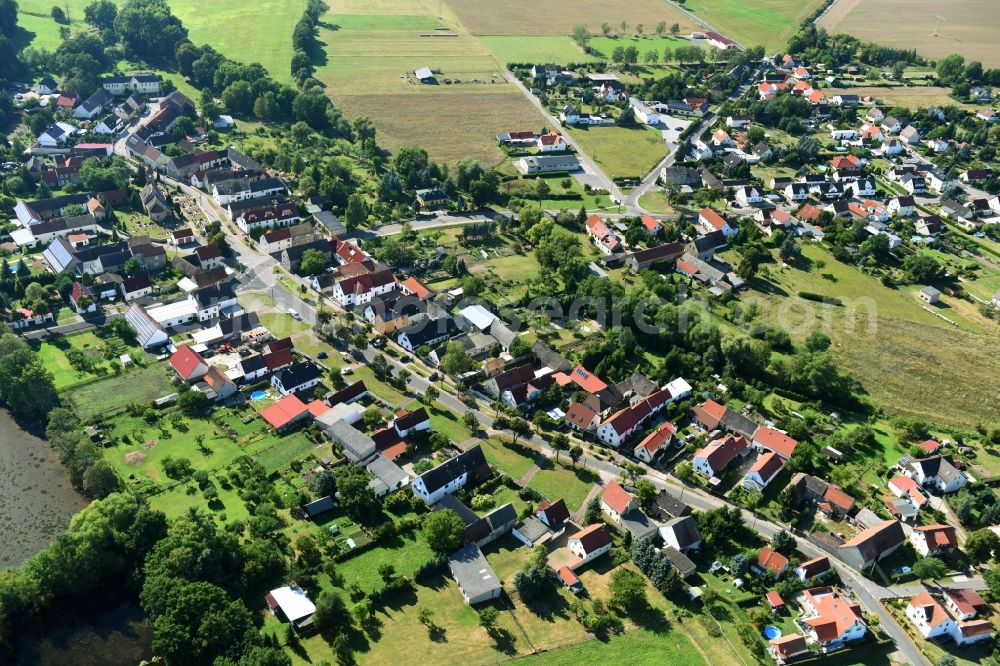 Aerial photograph Mockrehna - View of the South of the village of Klitzschen in the state of Saxony