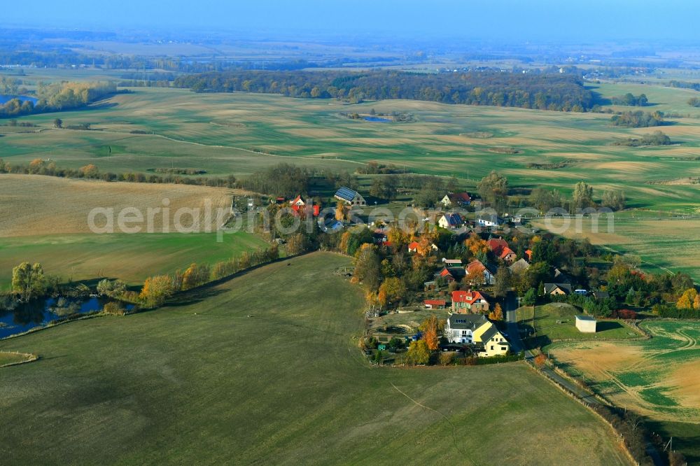 Siehdichum from above - Village view in Siehdichum in the state Mecklenburg - Western Pomerania, Germany