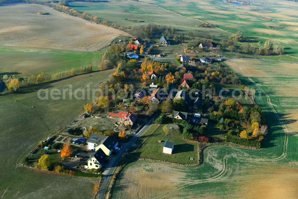 Aerial image Siehdichum - Village view in Siehdichum in the state Mecklenburg - Western Pomerania, Germany