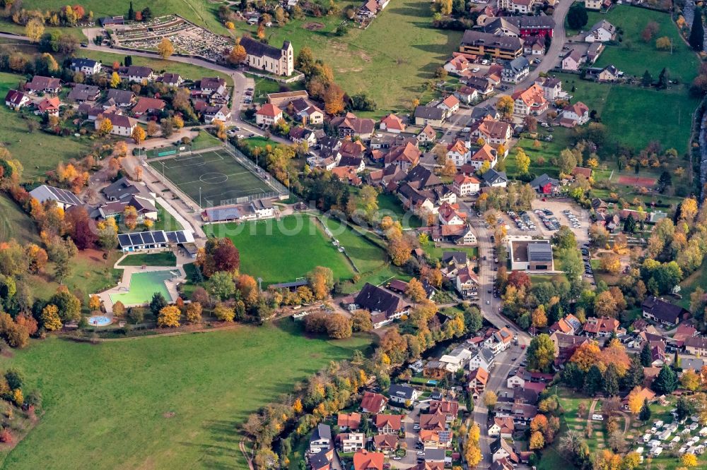 Aerial image Simonswald - Village view in Simonswald in the state Baden-Wurttemberg, Germany