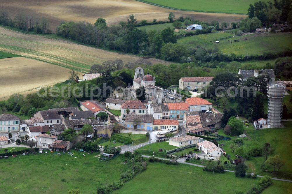 Aerial image Sistels - Village view of Sistels in Languedoc-Roussillon Midi-Pyrenees, France