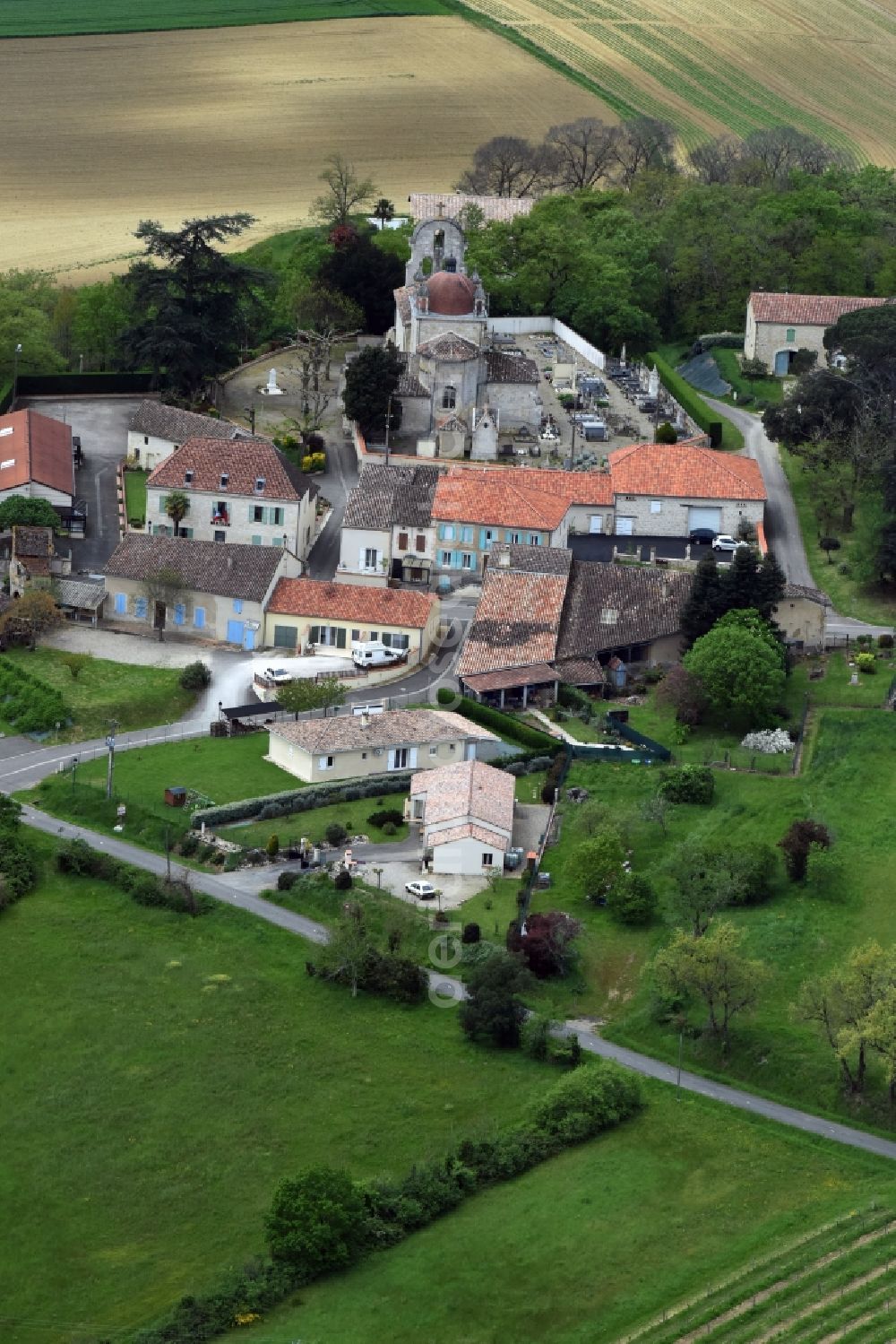 Aerial photograph Sistels - Village view of Sistels in Languedoc-Roussillon Midi-Pyrenees, France