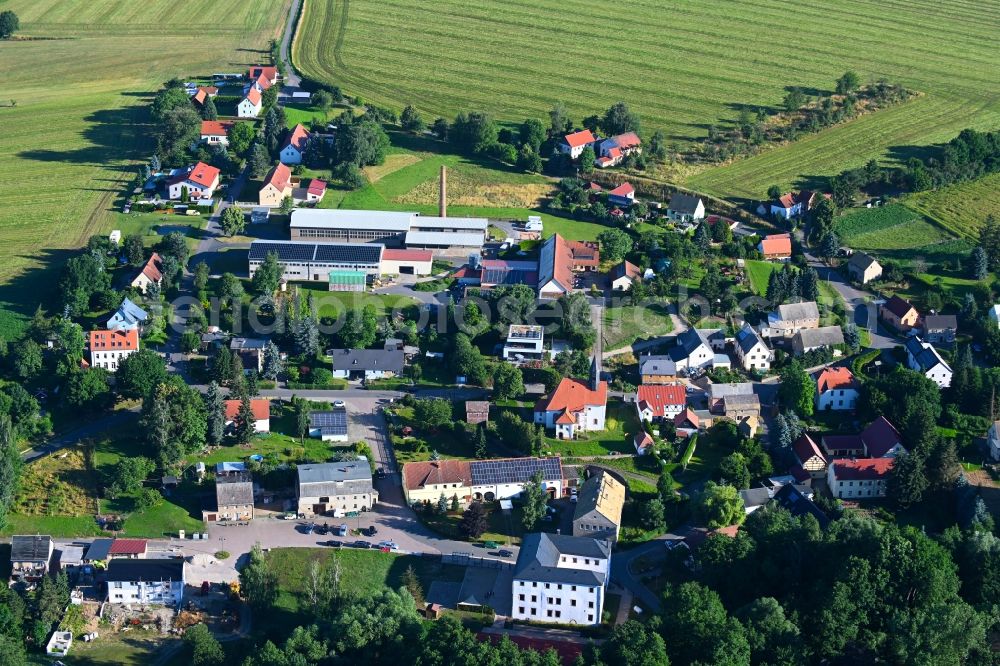 Sitten from above - Village view in Sitten in the state Saxony, Germany