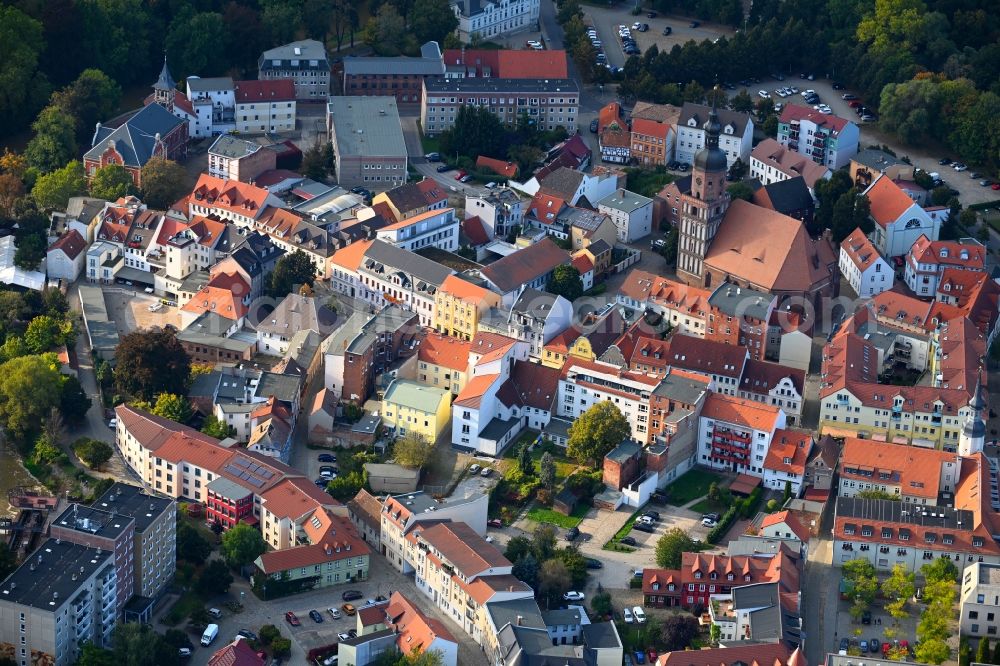 Slamen from above - Village view in Slamen in the state Brandenburg, Germany