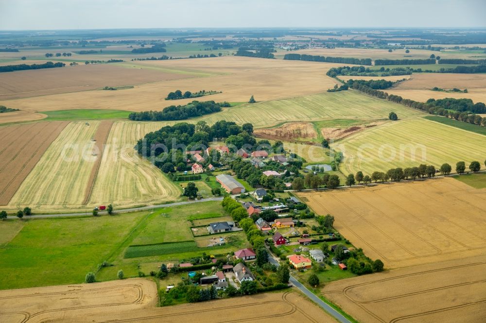 Solzow from the bird's eye view: Village view of Solzow in the state Mecklenburg - Western Pomerania