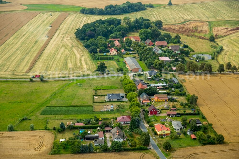 Aerial image Solzow - Village view of Solzow in the state Mecklenburg - Western Pomerania