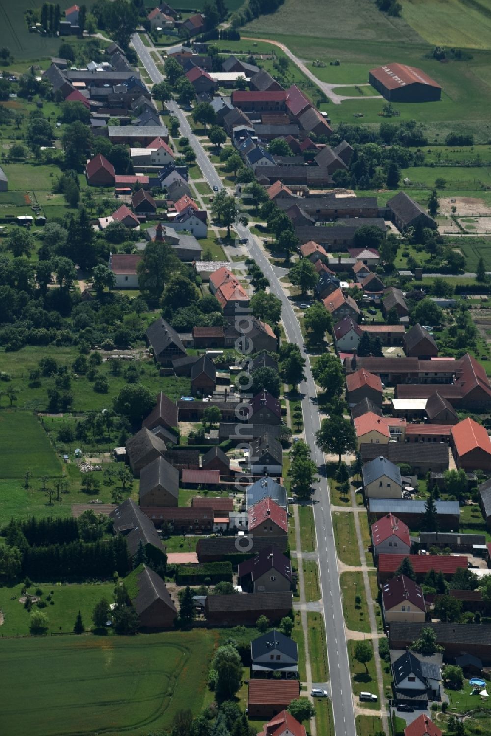 Aerial image Sonnenberg - Village view of Sonnenberg in the state Brandenburg