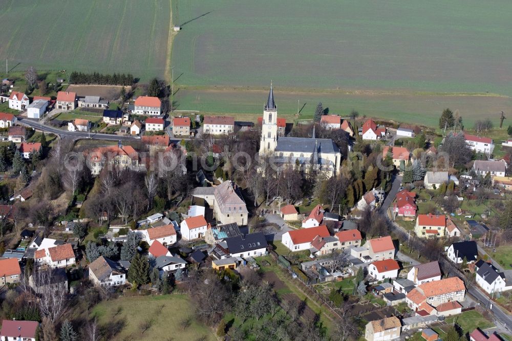 Aerial photograph Stauchitz - Village view of Staucha in the state Saxony