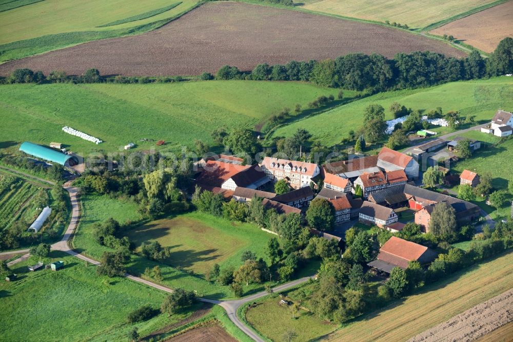 Aerial image Stedebach - Village view in Stedebach in the state Hesse, Germany