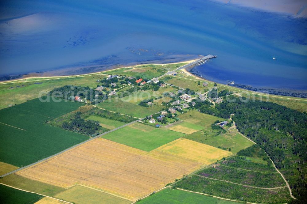 Aerial photograph Nebel - Village view of Steenodde at the North Sea coast in the state Schleswig-Holstein