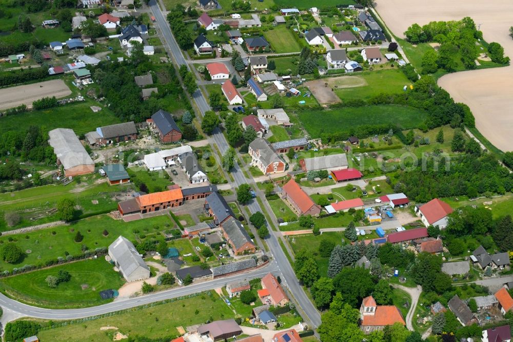 Steffenshagen from above - Village view in Steffenshagen in the state Brandenburg, Germany