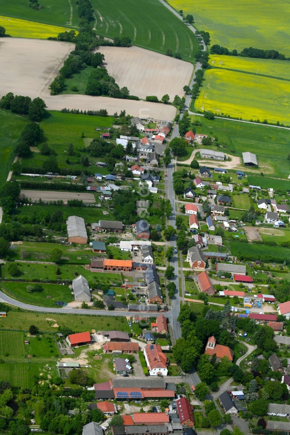 Aerial photograph Steffenshagen - Village view in Steffenshagen in the state Brandenburg, Germany