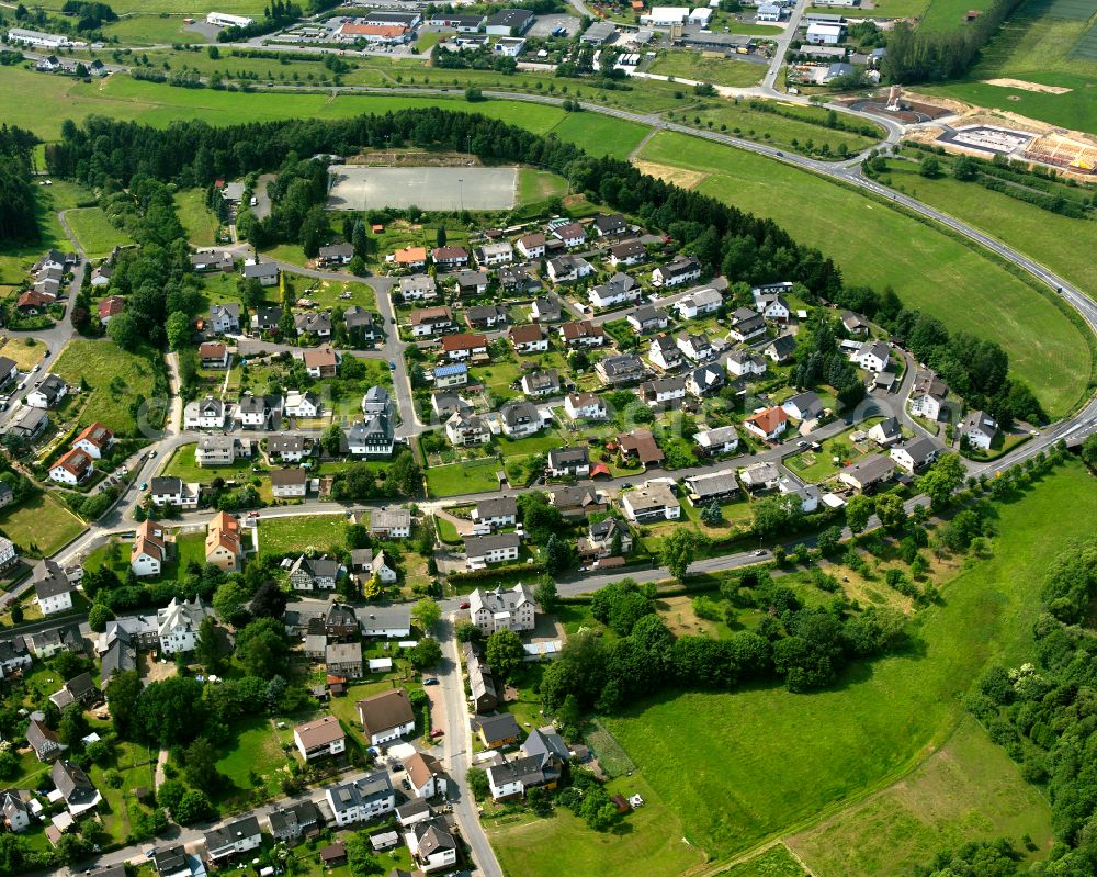 Steinbrücken from the bird's eye view: Village view in Steinbrücken in the state Hesse, Germany