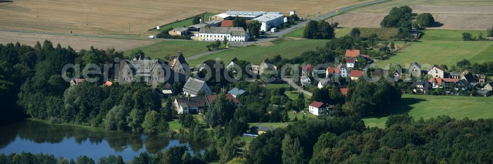 Streitwald from above - Village view of Streitwald in the state Saxony