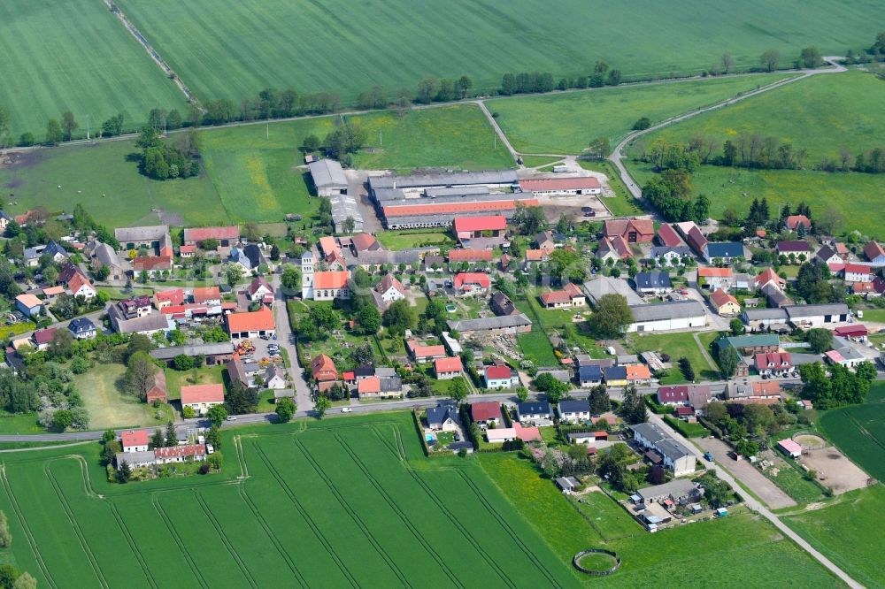 Aerial image Tarmow - Village view in Tarmow in the state Brandenburg, Germany