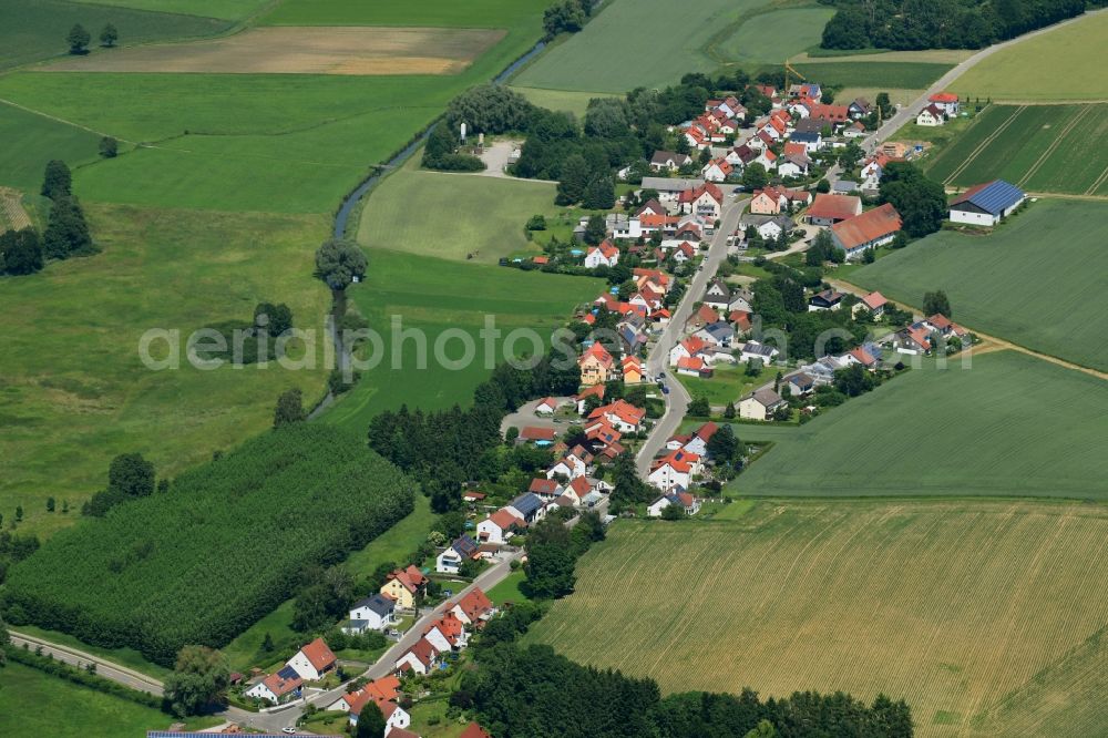 Aerial photograph Taxa - Village view in Taxa in the state Bavaria, Germany