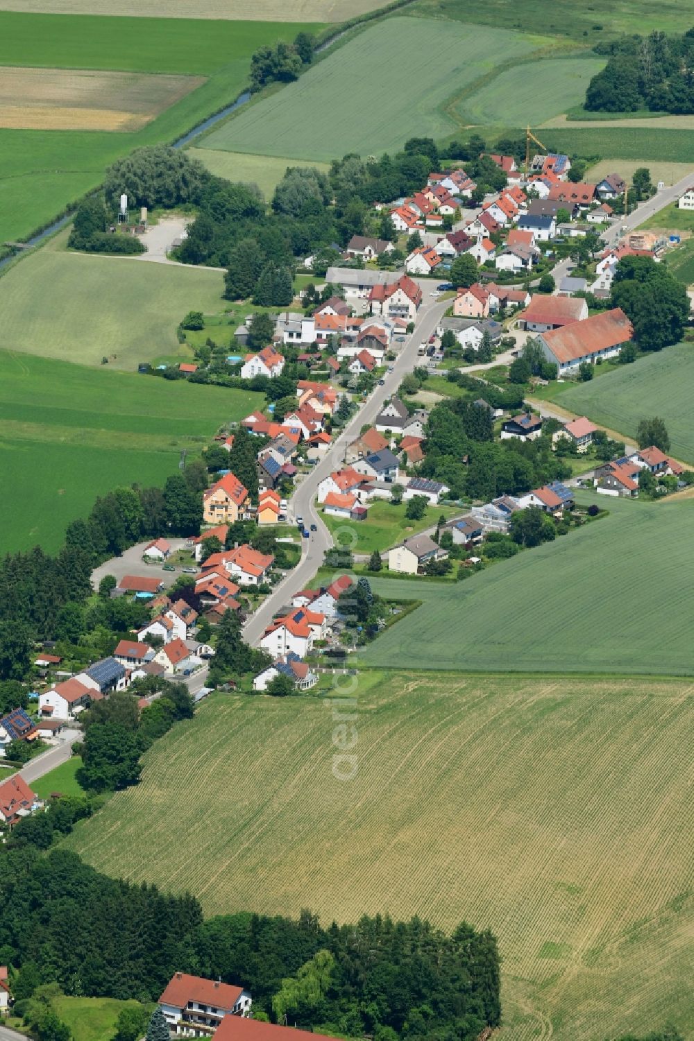 Taxa from above - Village view in Taxa in the state Bavaria, Germany