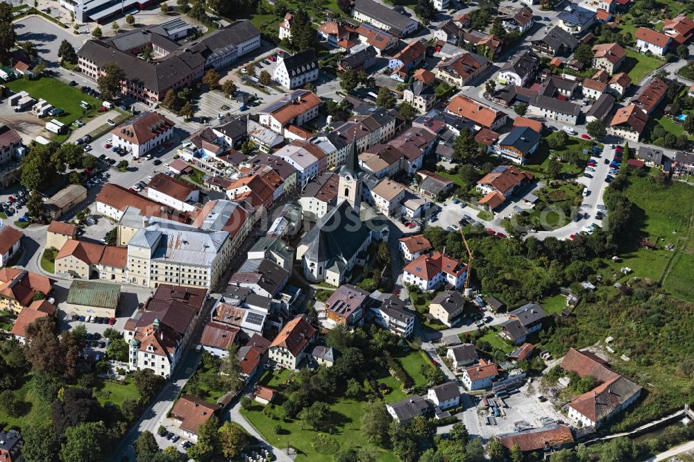 Aerial photograph Teisendorf - Village view in Teisendorf in the state Bavaria, Germany