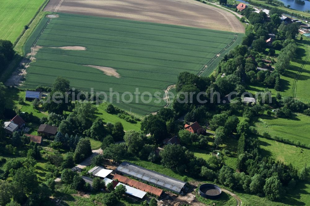 Aerial image Teldau - Village view of Teldau in the state Mecklenburg - Western Pomerania