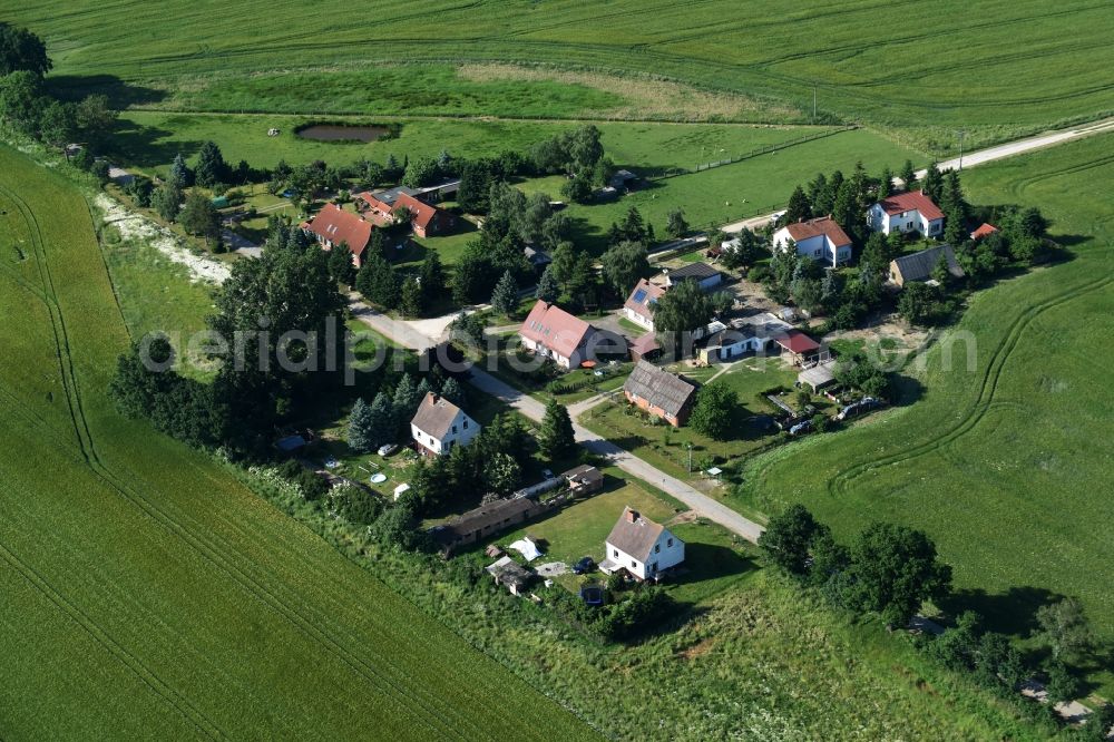 Aerial photograph Teldau - Village view of Teldau in the state Mecklenburg - Western Pomerania