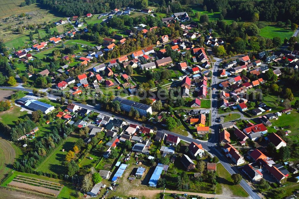 Aerial photograph Temnitzquell - Village view in Temnitzquell in the state Brandenburg, Germany