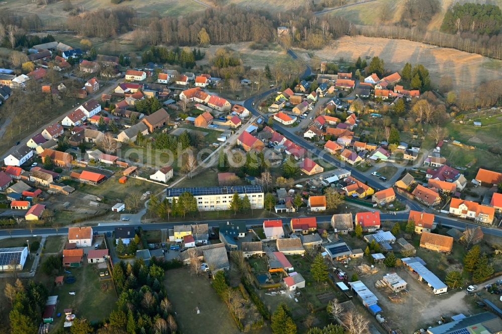 Aerial photograph Temnitzquell - Village view in Temnitzquell in the state Brandenburg, Germany