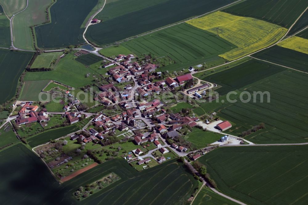 Thil from above - Village view of Thil in Alsace-Champagne-Ardenne-Lorraine, France