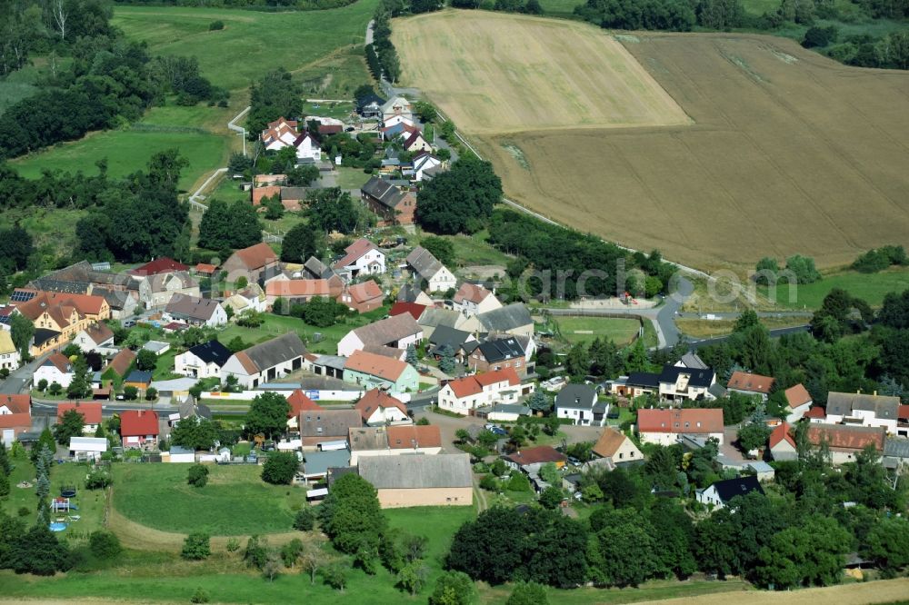 Tiefensee from the bird's eye view: Village view of Tiefensee in the state Saxony