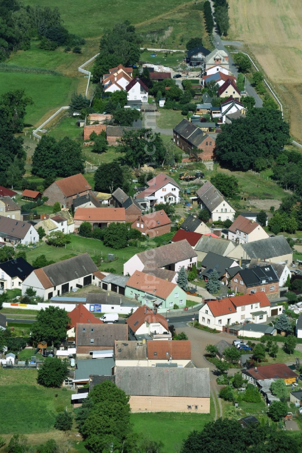 Aerial image Tiefensee - Village view of Tiefensee in the state Saxony