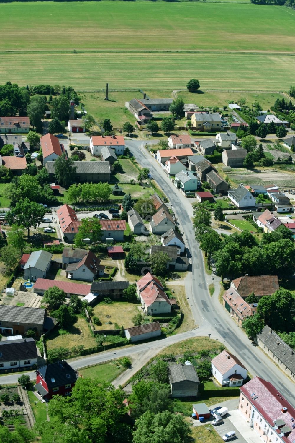 Aerial image Trechwitz - Village view in Trechwitz in the state Brandenburg, Germany