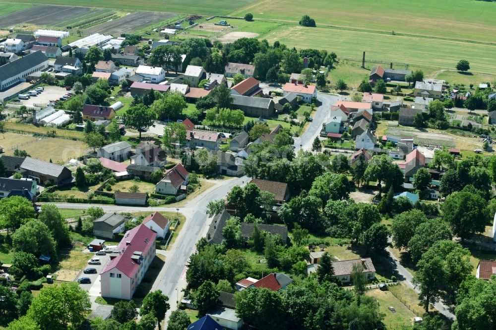 Trechwitz from above - Village view in Trechwitz in the state Brandenburg, Germany