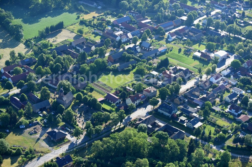 Aerial photograph Uckro - Village view in Uckro in the state Brandenburg, Germany