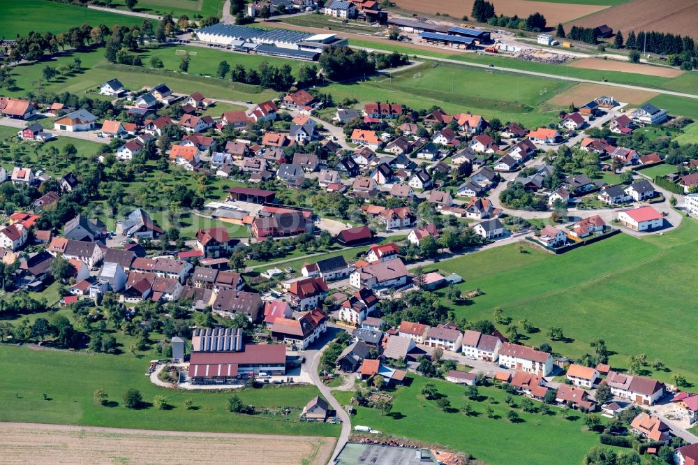 Unadingen from above - Village view in Unadingen in the state Baden-Wurttemberg, Germany