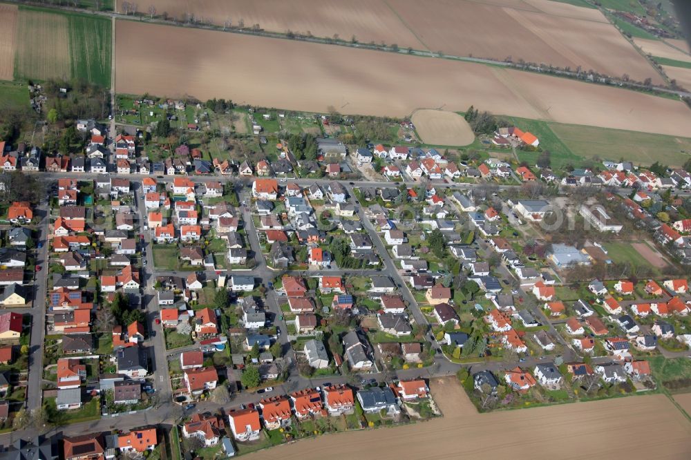 Aerial image Undenheim - Village view in Undenheim in the state Rhineland-Palatinate