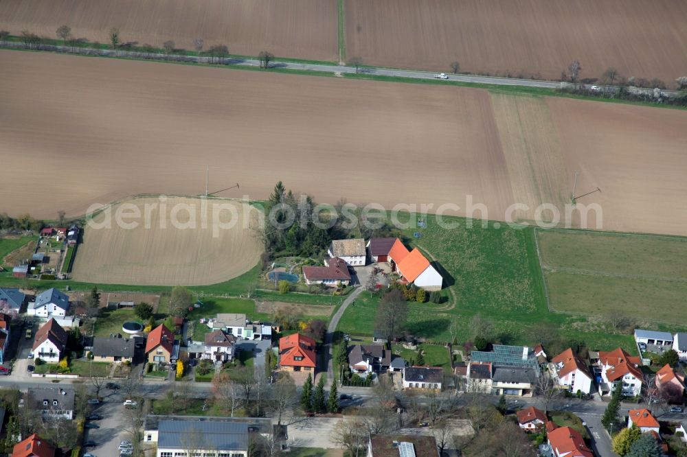 Undenheim from above - Village view in Undenheim in the state Rhineland-Palatinate