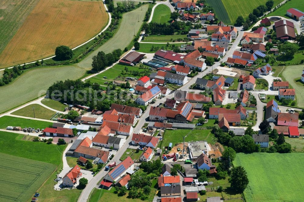 Aerial image Unterbissingen - Village view in Unterbissingen in the state Bavaria, Germany