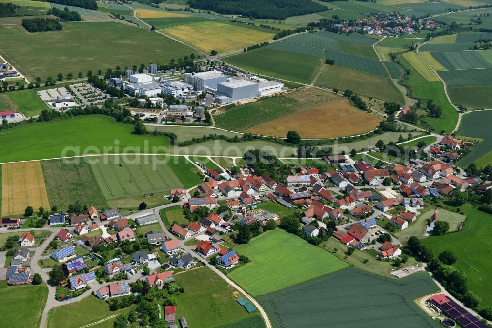 Aerial photograph Unterbissingen - Village view in Unterbissingen in the state Bavaria, Germany