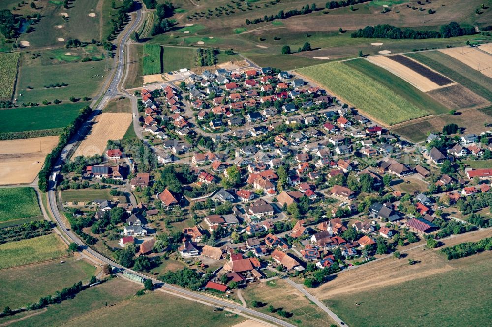 Unterentersbach from the bird's eye view: Village view in Unterentersbach in the state Baden-Wurttemberg, Germany