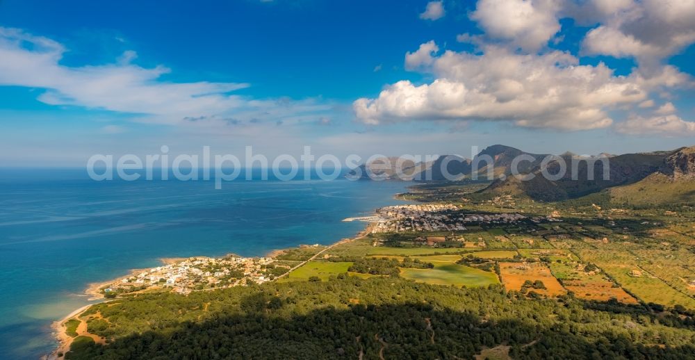 Aerial image Urbanitzacio s'Estanyol - Village view in Urbanitzacio s'Estanyol in Balearic island of Mallorca, Spain