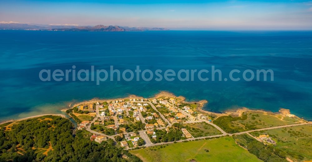 Aerial image Urbanitzacio s'Estanyol - Village view in Urbanitzacio s'Estanyol in Balearic island of Mallorca, Spain