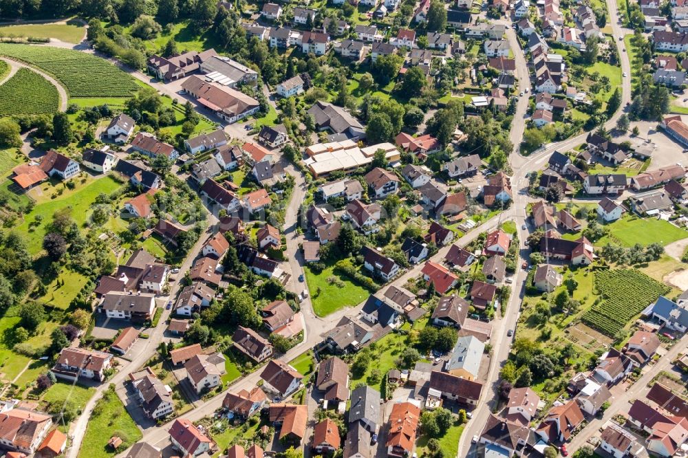 Varnhalt from the bird's eye view: Village view in Varnhalt in the state Baden-Wurttemberg, Germany