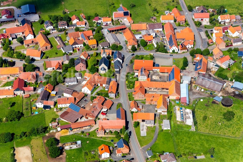 Aerial image Vasbeck - Village view in Vasbeck in the state Hesse, Germany