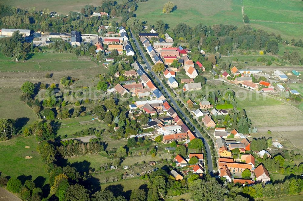 Aerial image Vehlin - Village view in Vehlin in the state Brandenburg, Germany