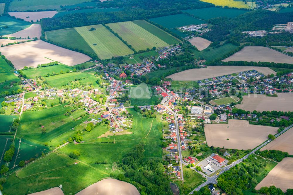 Aerial image Vellahn - Village view of Vellahn in the state Mecklenburg - Western Pomerania