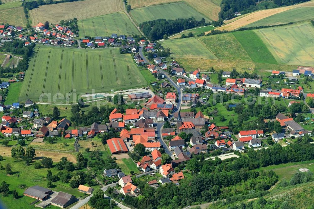 Vogelbeck from above - Village view in Vogelbeck in the state Lower Saxony, Germany